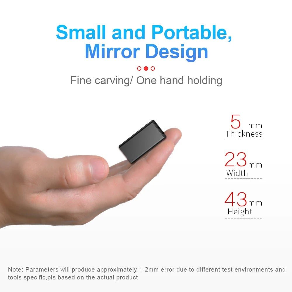 Spy Recorder Voice-Activated – Compact Digital Audio Dictaphone with 16–32 GB Storage & Long Battery Life