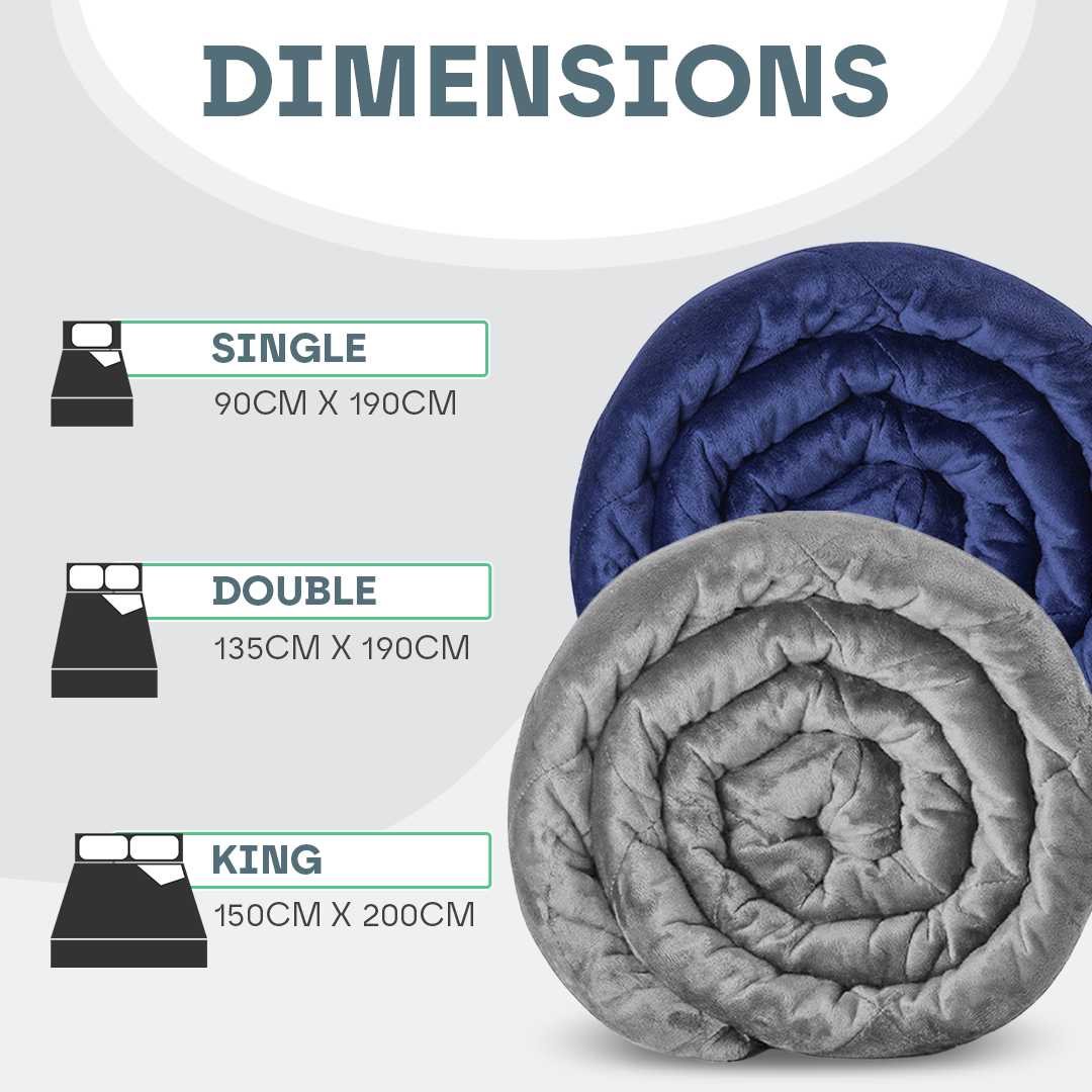 Weighted Blanket | 3-7kg for Adults & Kids, Calming Glass Beads for Relaxation and Comfort