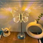 LED Butterfly Crystal Table Lamp - Decorative Lighting Fixture for Bedroom, Living Room & Nightstand Use