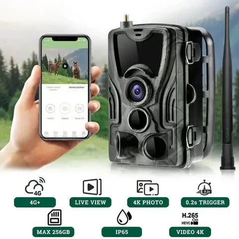 4G Wildlife Camera | Hunting Game Cameras, Full HD, Motion Detection & Infrared for Hunting, Security, and Wildlife Observation