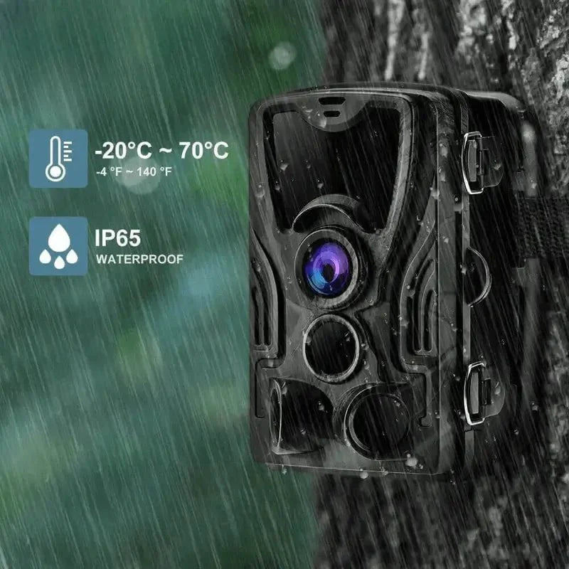 Wild Motion Detection Camera | Garden Wildlife Camera IP65 Waterproof, Full HD & Ideal for Hunting, Wildlife Observation & Security Monitoring