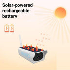 Wireless Solar Surveillance Camera with Night Vision and Motion Detection for Home Security and Outdoor Monitoring
