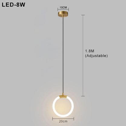 LED Pendant Light Fixture - Nordic Design with Simple Style - Ideal for Dining Room, Kitchen, and Living Room Lighting