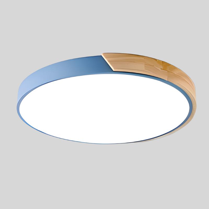 Scandinavian Circular LED Ceiling Light | Soft Illumination, Minimalist Design & Ideal for Bedrooms and Work Areas
