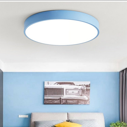 Nordic Wooden Circular Ceiling Light Fixture for Macaroon Style Home Decor & Ambient Lighting