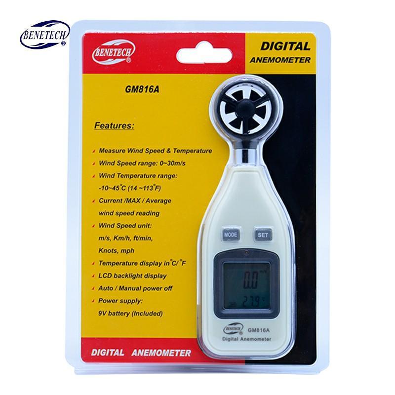 Wind Speed Meter with LCD Backlight Display Handheld Windmeter – Gear ...