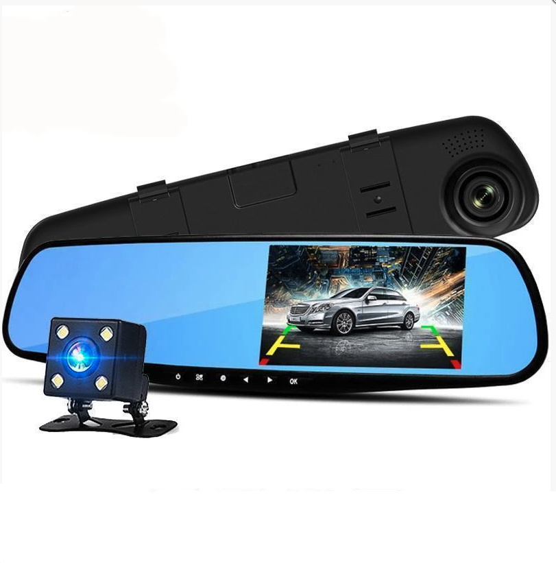 Dual Lens DashCam Vehicle Front and Rear Car Camera HD 1080P Video Recorder