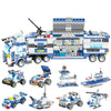 Image of 8 IN 1 City Police Truck Station Building Block Series SWAT Toy Gift For Kids