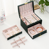 Image of Large Jewelry Earing and Necklace Box Storage Holder Organizer for Women and Guys Case Stand with Drawers and Lock