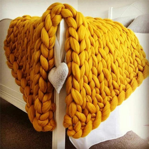 Handgefertigte CozyKnit Strickdecke