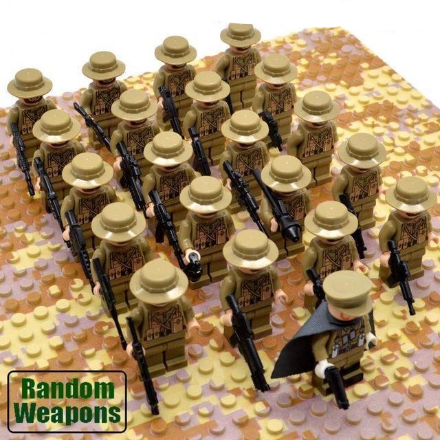 21PCs/set WWII Army Military Building Blocks German France Italy Japan Britain - Balma Home