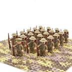 21PCs/set WWII Army Military Building Blocks German France Italy Japan Britain - Balma Home